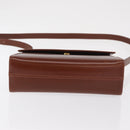 Salvatore Ferragamo Shoulder Bag Leather Brown Gold Auth 170263-5