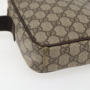 GUCCI GG Supreme Shoulder Bag PVC Beige Silver 122754 Auth 170265-11