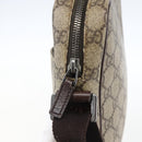 GUCCI GG Supreme Shoulder Bag PVC Beige Silver 122754 Auth 170265-14