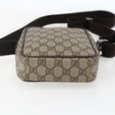 GUCCI GG Supreme Shoulder Bag PVC Beige Silver 122754 Auth 170265-9