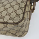 GUCCI GG Supreme Web Sherry Line Bag PVC Beige Gold 904 02 049 Auth 170266-16