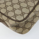 GUCCI GG Supreme Web Sherry Line Bag PVC Beige Gold 904 02 049 Auth 170266-17