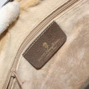 GUCCI GG Supreme Web Sherry Line Bag PVC Beige Gold 904 02 049 Auth 170266-19