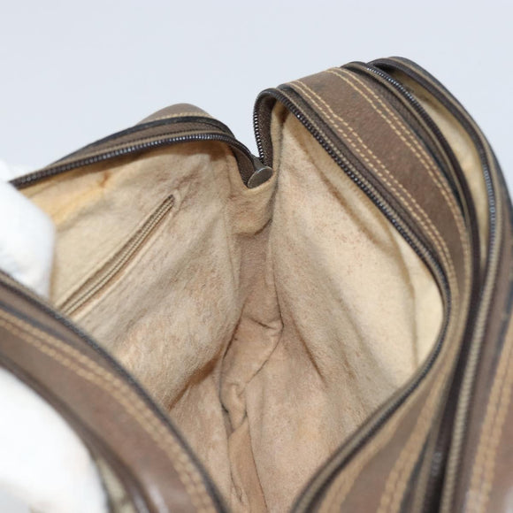 GUCCI GG Supreme Web Sherry Line Bag PVC Beige Gold 904 02 049 Auth 170266