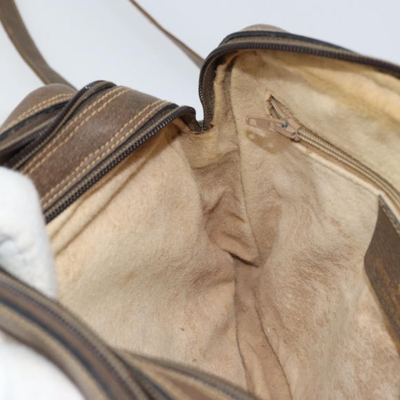 GUCCI GG Supreme Web Sherry Line Bag PVC Beige Gold 904 02 049 Auth 170266