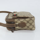 GUCCI GG Supreme Web Sherry Line Bag PVC Beige Gold 904 02 049 Auth 170266-4