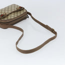 GUCCI GG Supreme Web Sherry Line Bag PVC Beige Gold 904 02 049 Auth 170266-7