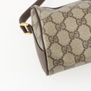 GUCCI GG Supreme Web Sherry Line Bag PVC Beige Gold 89 02 018 Auth 170267-14