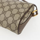 GUCCI GG Supreme Web Sherry Line Bag PVC Beige Gold 89 02 018 Auth 170267-15
