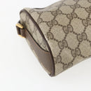 GUCCI GG Supreme Web Sherry Line Bag PVC Beige Gold 89 02 018 Auth 170267-16