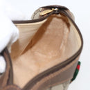 GUCCI GG Supreme Web Sherry Line Bag PVC Beige Gold 89 02 018 Auth 170267-18