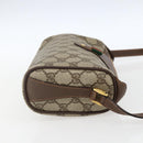 GUCCI GG Supreme Web Sherry Line Bag PVC Beige Gold 89 02 018 Auth 170267-4