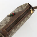 GUCCI GG Supreme Web Sherry Line Bag PVC Beige Gold 89 02 018 Auth 170267-6