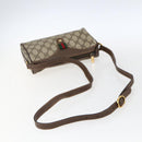 GUCCI GG Supreme Web Sherry Line Bag PVC Beige Gold 89 02 018 Auth 170267-7