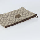 GUCCI GG Plus Supreme Clutch Bag PVC Beige Gold Auth 170268A-5