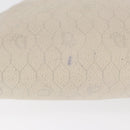 Christian Dior Honeycomb Canvas Shoulder Bag PVC White Gold Auth 170269-10