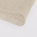 Christian Dior Honeycomb Canvas Shoulder Bag PVC White Gold Auth 170269-11