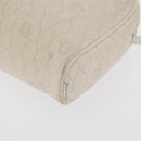 Christian Dior Honeycomb Canvas Shoulder Bag PVC White Gold Auth 170269-12