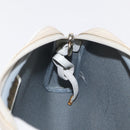 Christian Dior Honeycomb Canvas Shoulder Bag PVC White Gold Auth 170269-19