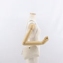 Christian Dior Honeycomb Canvas Shoulder Bag PVC White Gold Auth 170269-21