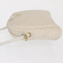 Christian Dior Honeycomb Canvas Shoulder Bag PVC White Gold Auth 170269-5