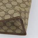 GUCCI GG Supreme Web Sherry Line Hand Bag PVC Beige Gold 010 378 Auth 170272-13