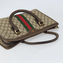 GUCCI GG Supreme Web Sherry Line Hand Bag PVC Beige Gold 010 378 Auth 170272-6