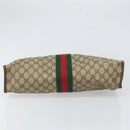 GUCCI GG Supreme Web Sherry Line Hand Bag PVC Beige Gold 010 378 Auth 170272-9