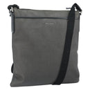 BVLGARI Shoulder Bag PVC Leather Gray Silver Auth 170273-1