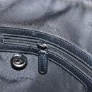BVLGARI Shoulder Bag PVC Leather Gray Silver Auth 170273-21
