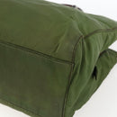 PRADA Hand Bag Nylon Green Auth 170274-15