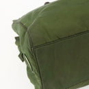 PRADA Hand Bag Nylon Green Auth 170274-16