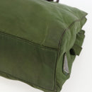 PRADA Hand Bag Nylon Green Auth 170274-17