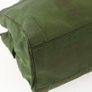 PRADA Hand Bag Nylon Green Auth 170274-18