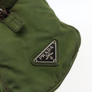 PRADA Hand Bag Nylon Green Auth 170274-19