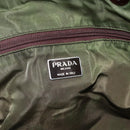 PRADA Hand Bag Nylon Green Auth 170274-20