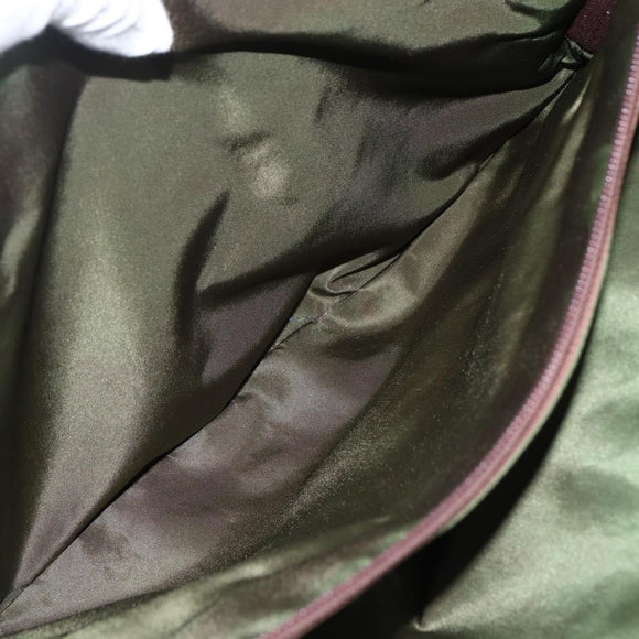 PRADA Hand Bag Nylon Green Auth 170274