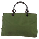 PRADA Hand Bag Nylon Green Auth 170274-2