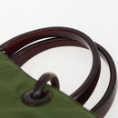 PRADA Hand Bag Nylon Green Auth 170274-14