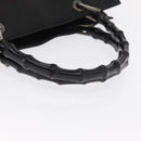 GUCCI Bamboo GG Canvas Hand Bag Black Silver 002 1010 2852 Auth 170276-7