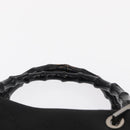 GUCCI Bamboo GG Canvas Hand Bag Black Silver 002 1010 2852 Auth 170276-8