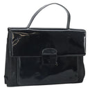 PRADA Hand Bag Patent leather Black Auth 170277-1