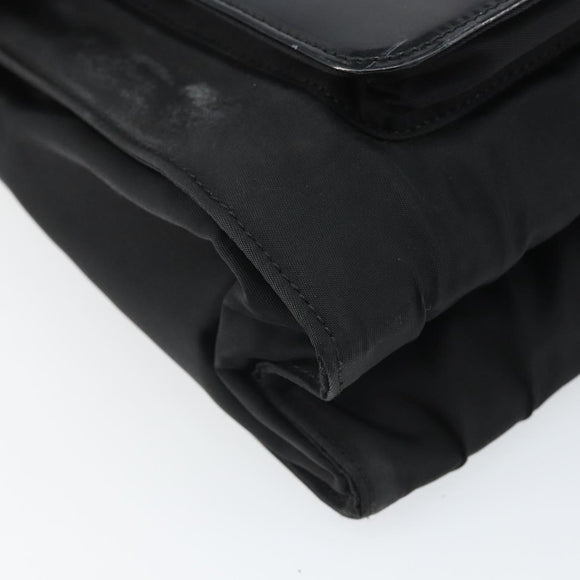 PRADA Hand Bag Patent leather Black Auth 170277