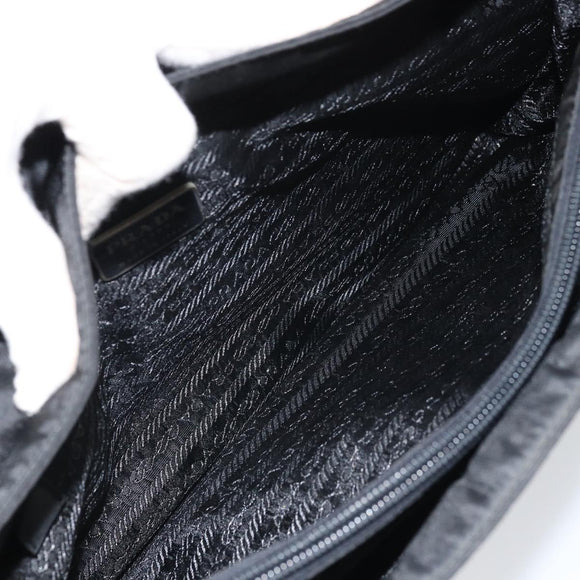 PRADA Hand Bag Patent leather Black Auth 170277