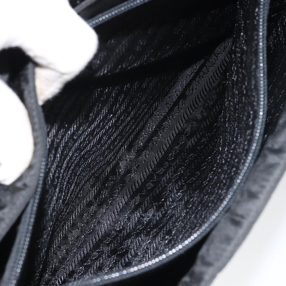 PRADA Hand Bag Patent leather Black Auth 170277