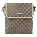 GUCCI GG Supreme Shoulder Bag PVC Beige Gold 223666 Auth 170280-2