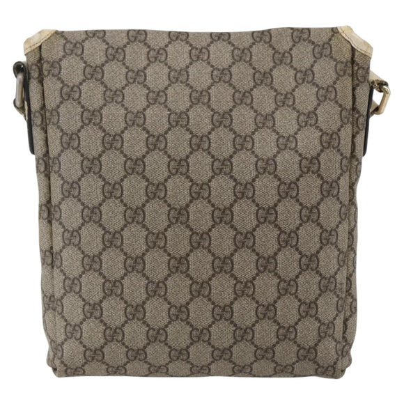 GUCCI GG Supreme Shoulder Bag PVC Beige Gold 223666 Auth 170280