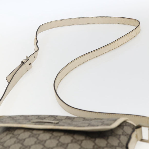 GUCCI GG Supreme Shoulder Bag PVC Beige Gold 223666 Auth 170280