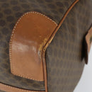CELINE Macadam Canvas Boston Bag PVC Leather Brown Gold Auth 170283-14