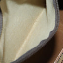 CELINE Macadam Canvas Boston Bag PVC Leather Brown Gold Auth 170283-24